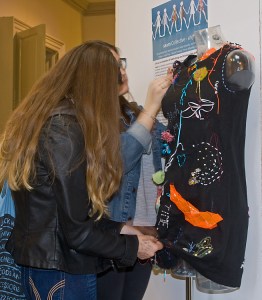 Graffiti dress being worked on at Select Showcase 2015