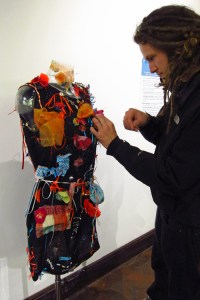 More work on same graffiti dress at Trowbridge Arts