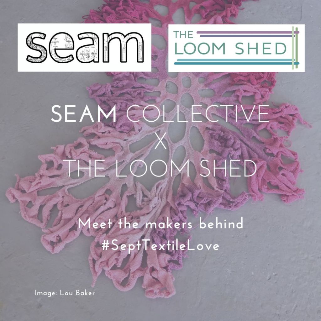 A promotional image for the seam collective x The Loom Shed online conversations 